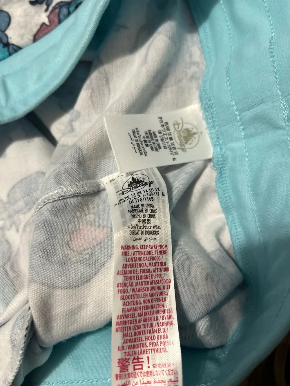 Disney Stitch Blue & White Women's Pajama Pants - Picture 4 of 4